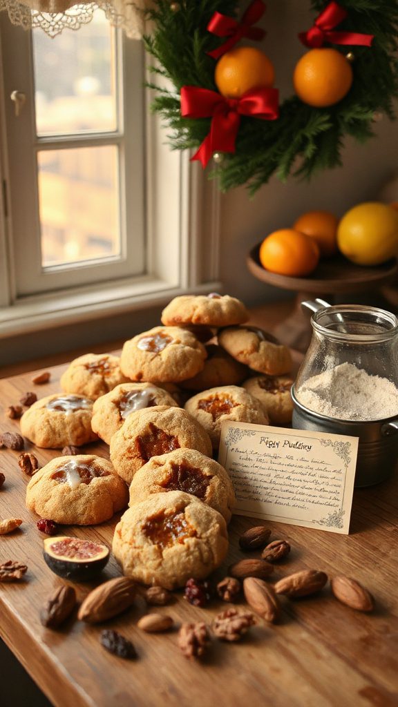 festive figgy pudding cookies