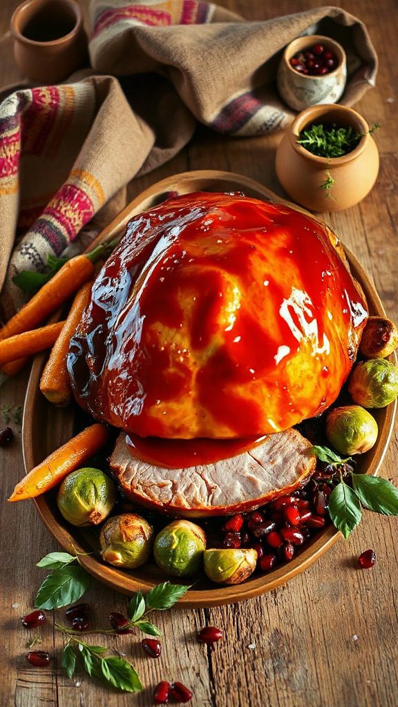 festive five spice glazed ham