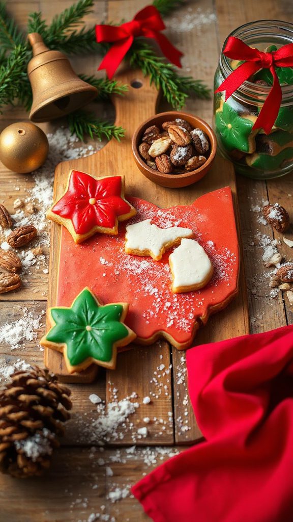 festive frosted sugar cookies
