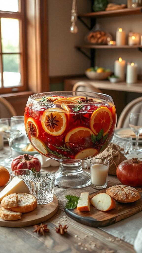 festive fruit filled holiday punch