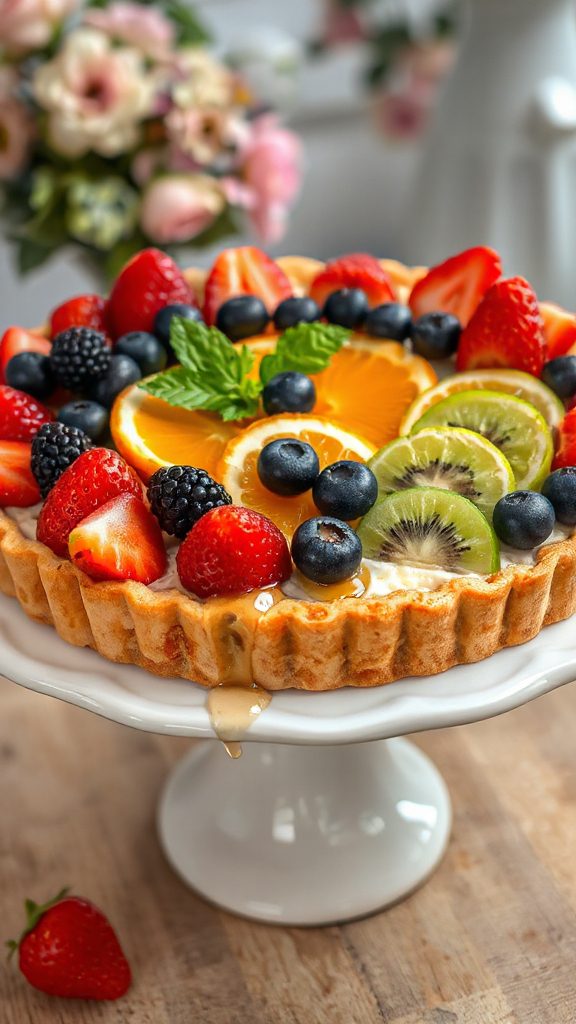 festive fruit tart recipe festive fruit tart recipe