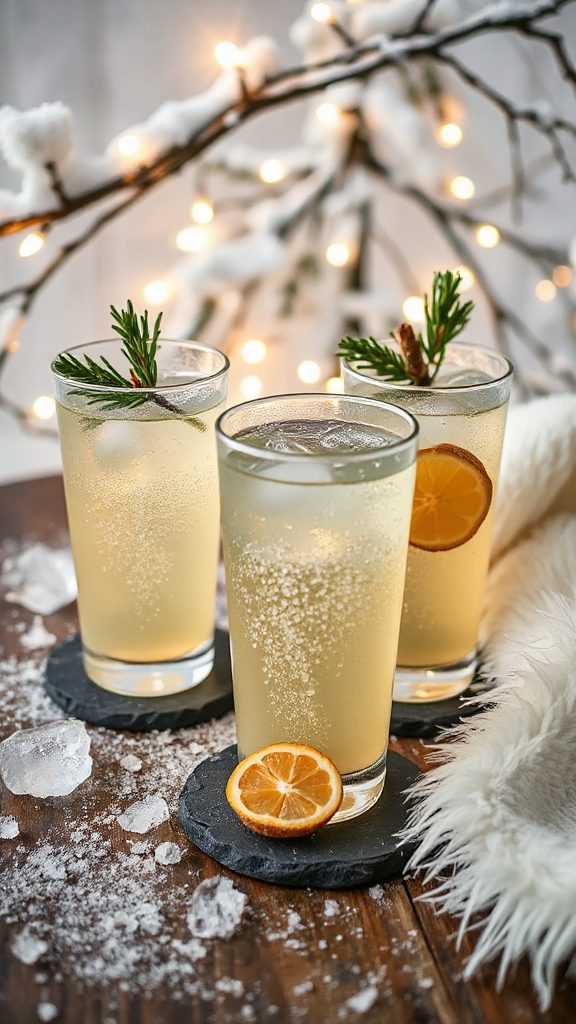 festive ginger pine cocktail