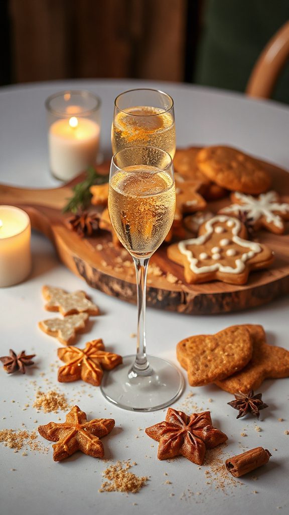 festive ginger prosecco cocktail