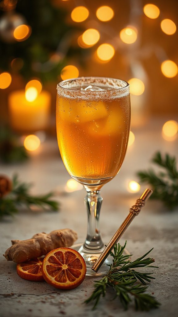 festive ginger sparkling cocktail festive ginger sparkling cocktail