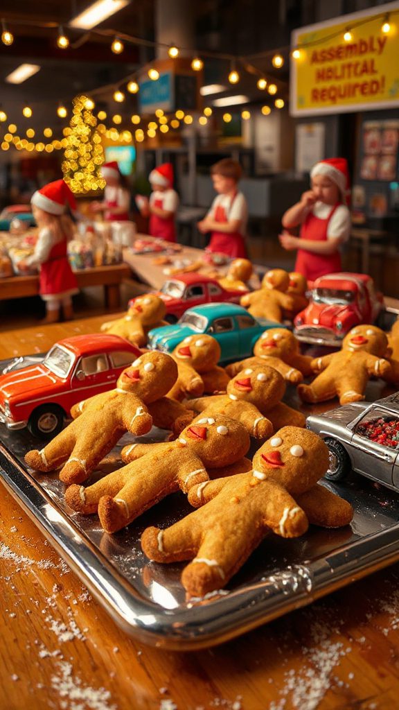 festive gingerbread car cookies