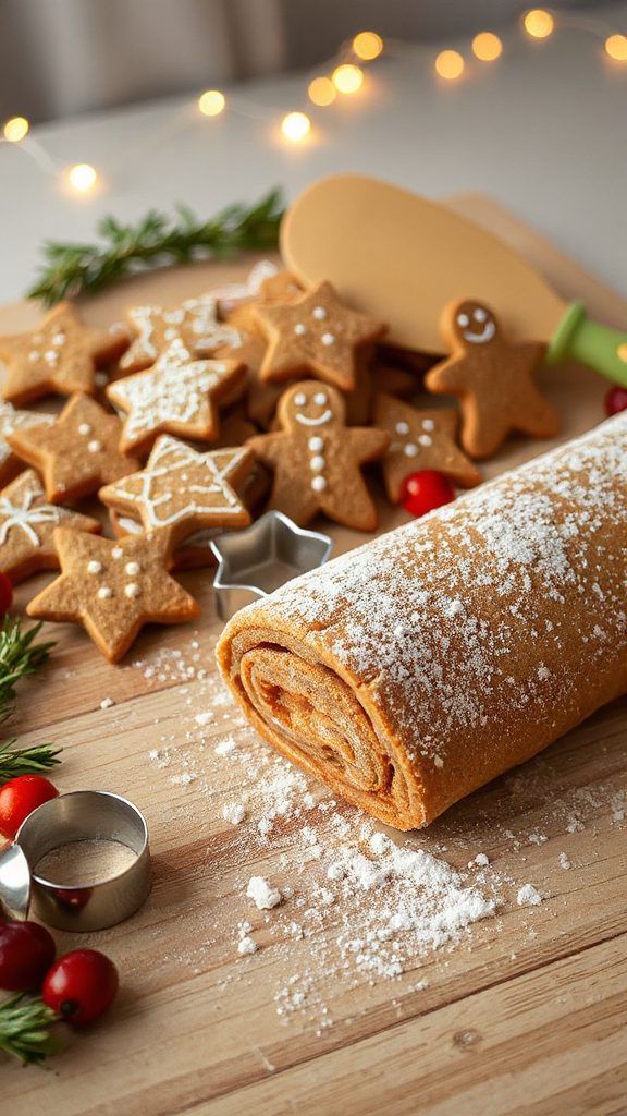 festive gingerbread cookie baking
