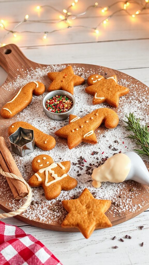 festive gingerbread cut out cookies
