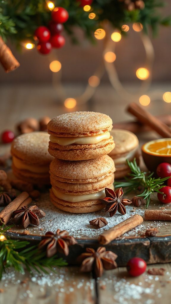 festive gingerbread spice macarons festive gingerbread spice macarons