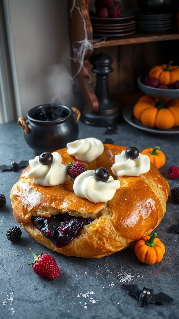 festive halloween berry dessert