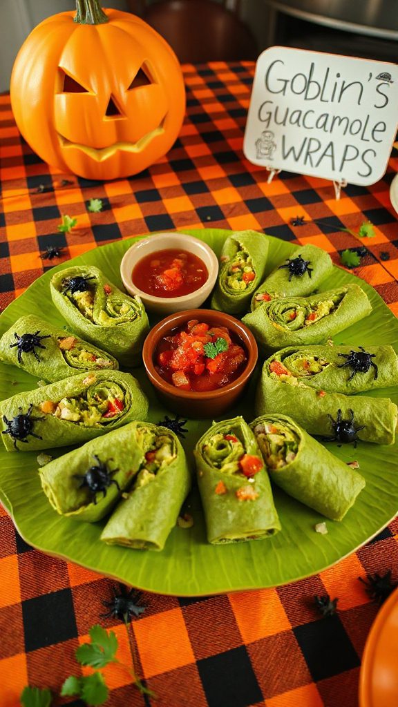 festive halloween guacamole wraps festive halloween guacamole wraps