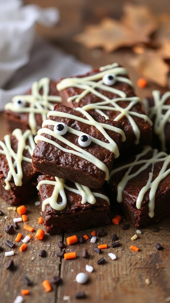 festive halloween mummy brownies festive halloween mummy brownies