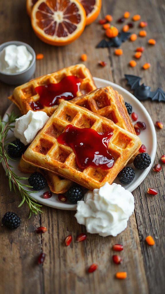 festive halloween waffles recipe festive halloween waffles recipe
