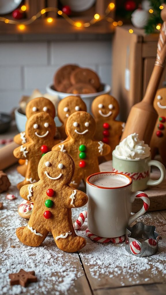 festive holiday gingerbread cookies