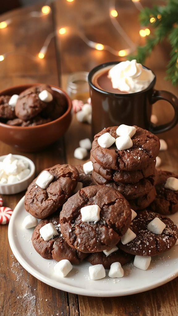 festive marshmallow cocoa cookies festive marshmallow cocoa cookies