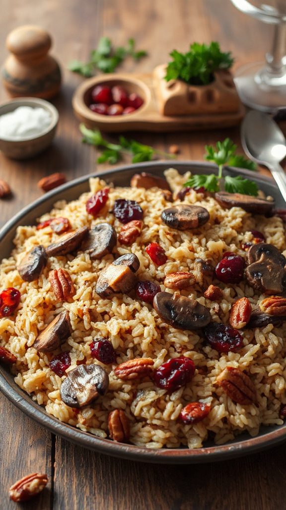 festive mushroom pilaf recipe