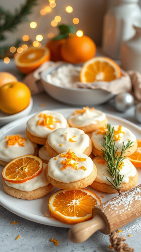 festive orange butter cookies