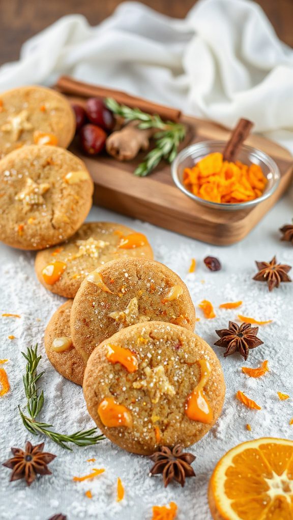 festive orange gingerbread cookies