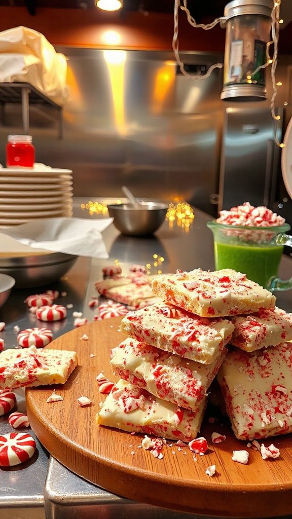 festive peppermint bark cookies