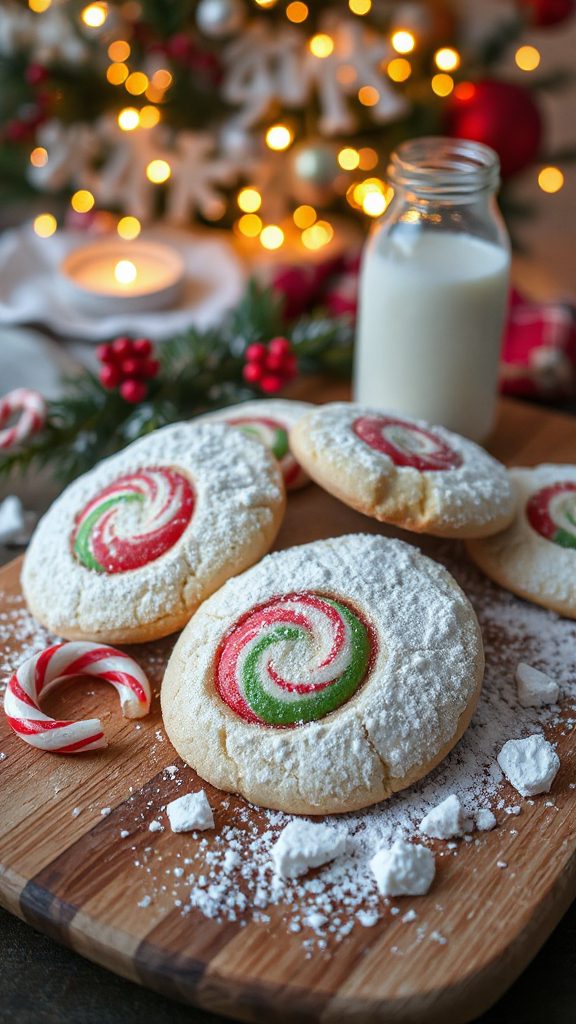 festive peppermint candy cookies