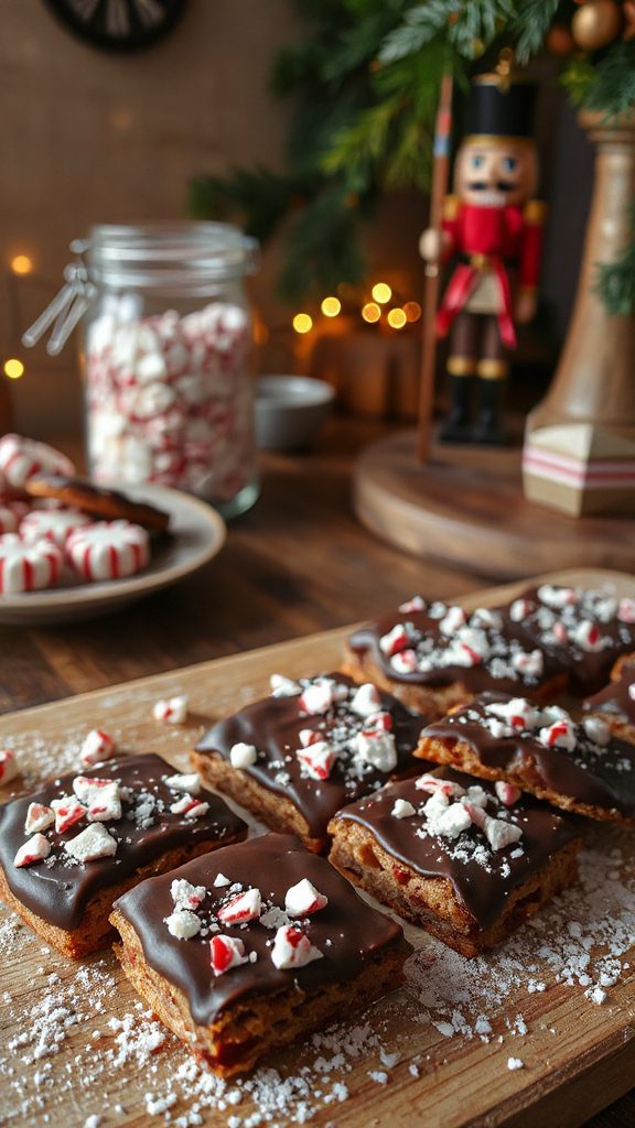 festive peppermint chocolate cookies