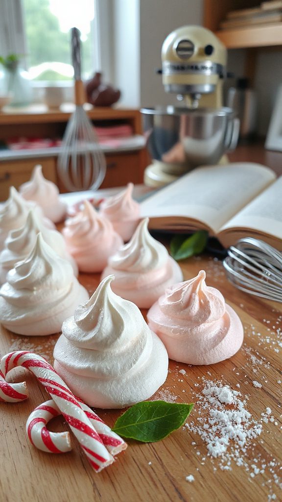 festive peppermint meringue delights