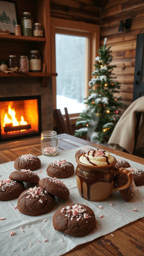 festive peppermint mocha cookies