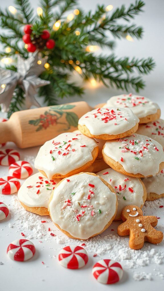 festive peppermint sugar cookies