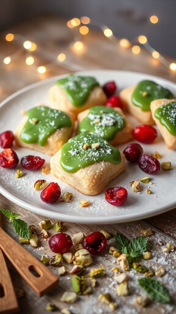festive pistachio cranberry bites