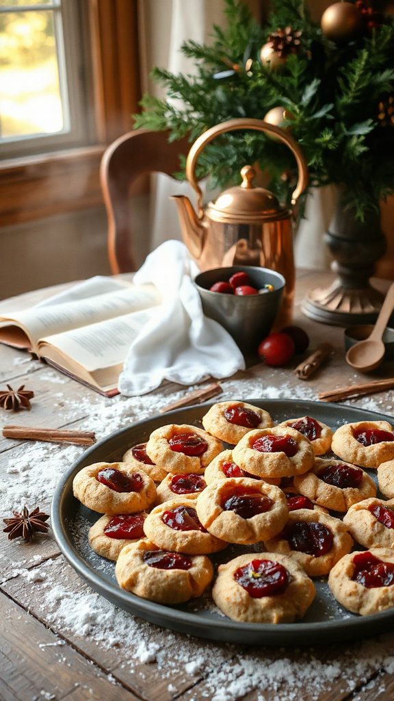 festive plum pudding cookies
