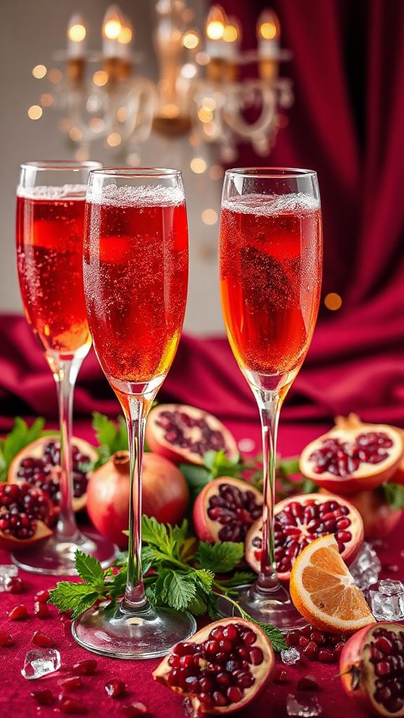 festive pomegranate champagne cocktail festive pomegranate champagne cocktail