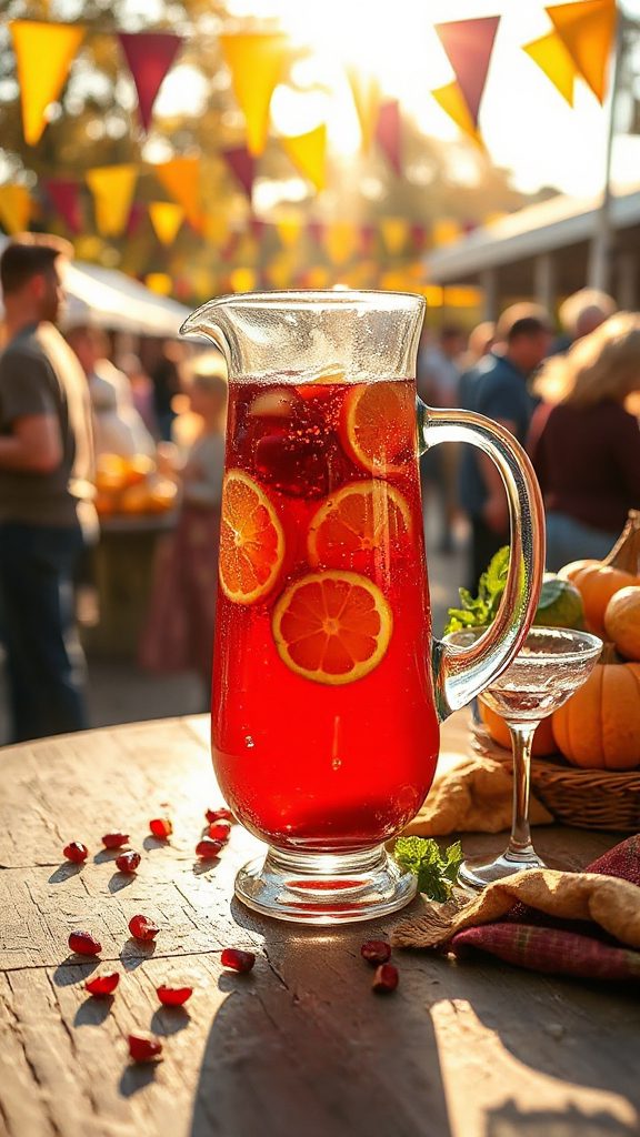 festive pomegranate citrus cocktail