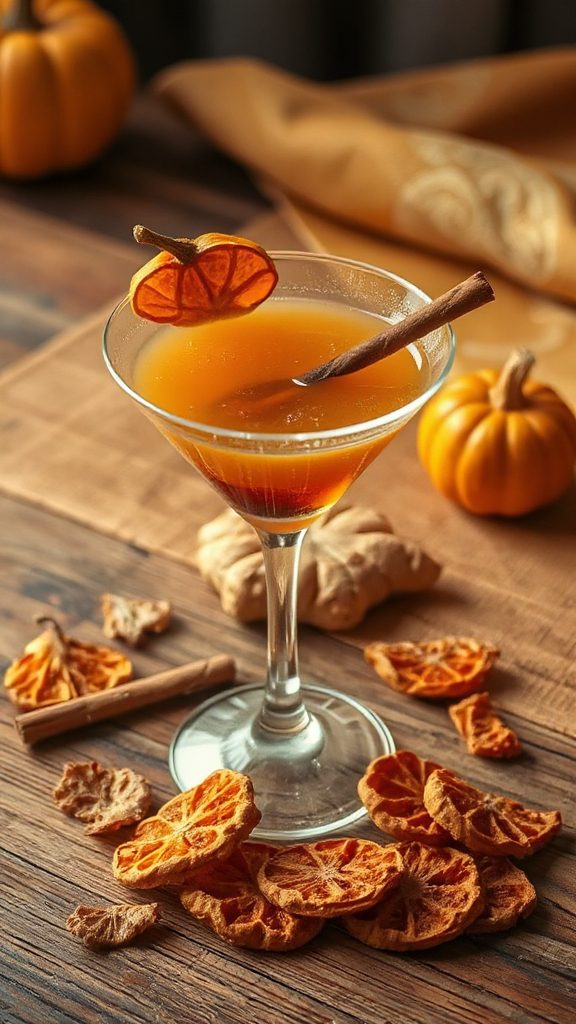 festive pumpkin ginger cocktail