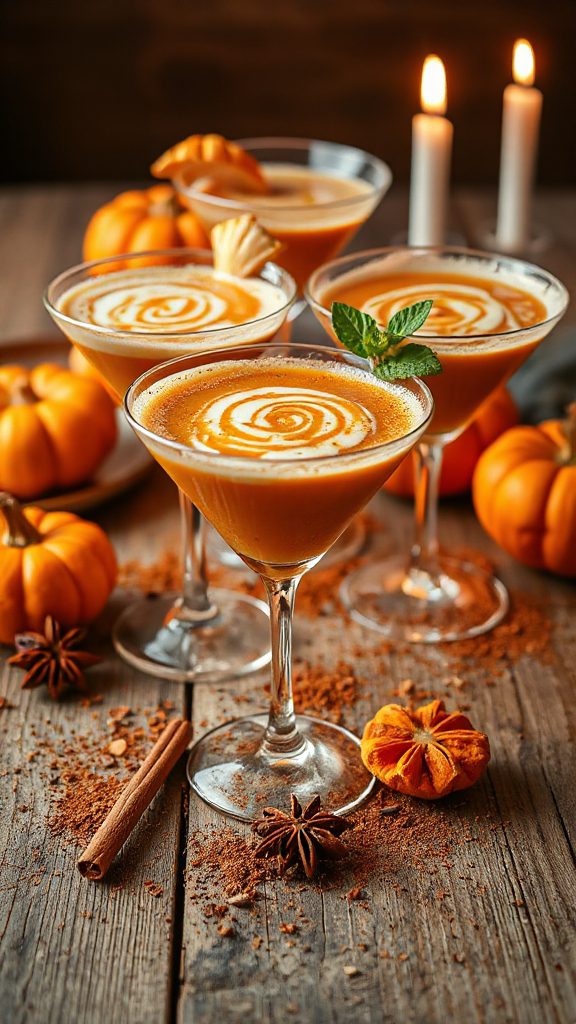 festive pumpkin ginger martini