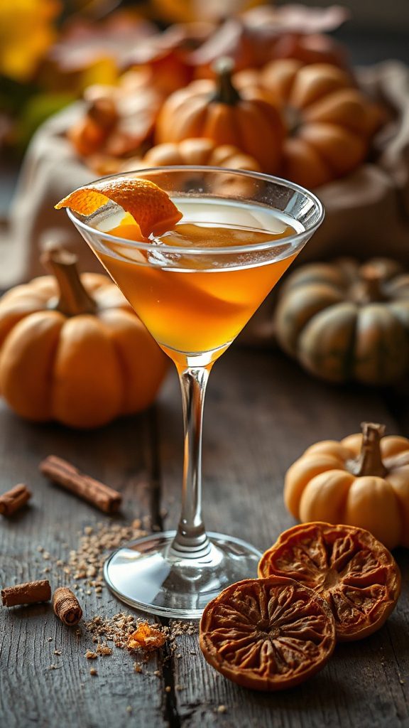 festive pumpkin gingerbread martini