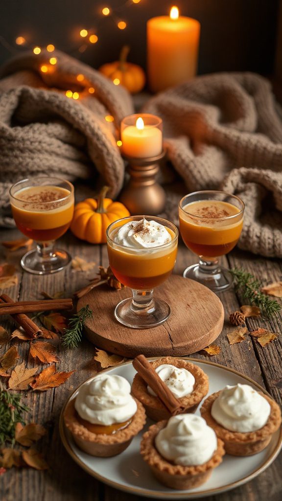 festive pumpkin pie shooter