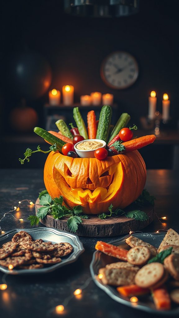 festive pumpkin shaped veggie platter festive pumpkin shaped veggie platter