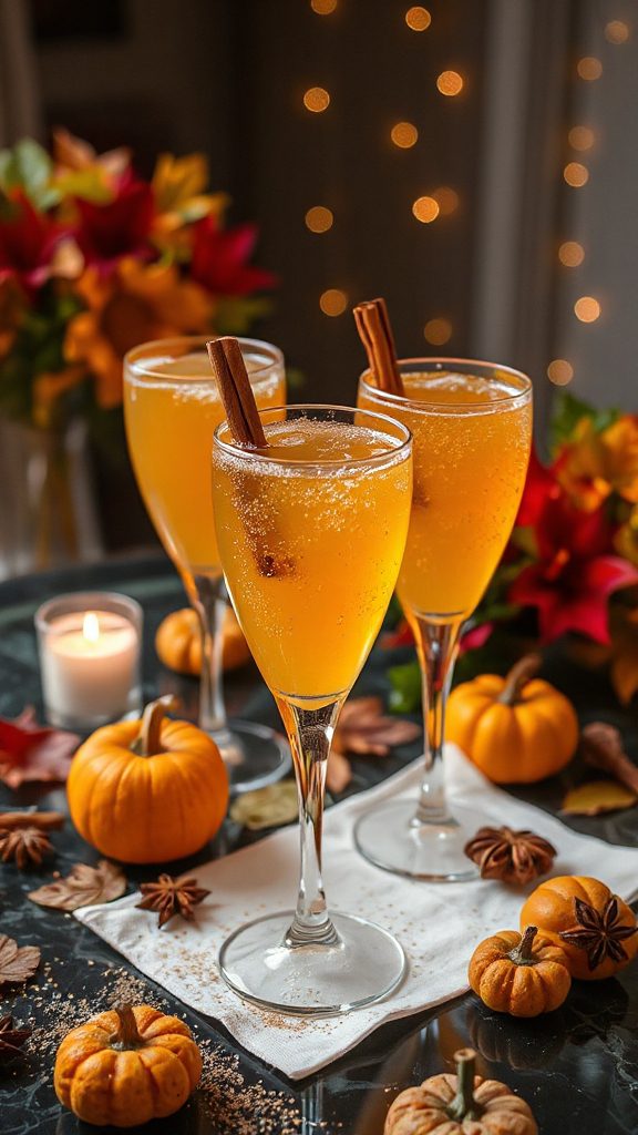 festive pumpkin spice cocktail