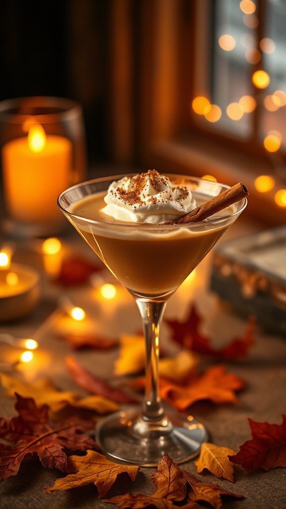 festive pumpkin spice martini