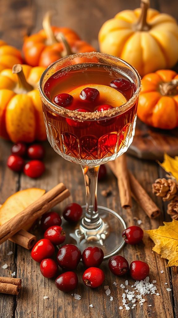 festive roasted apple cocktail