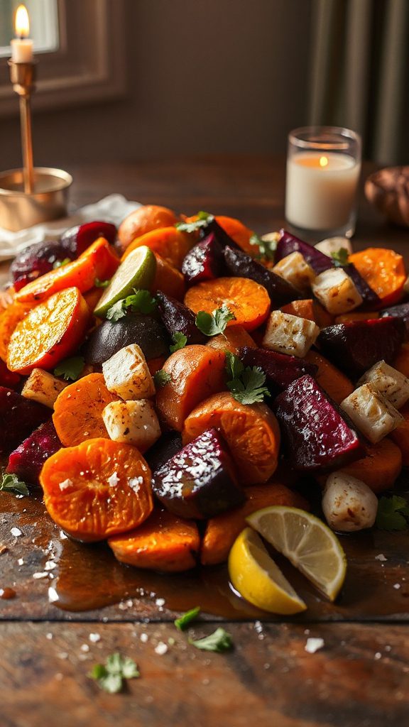 festive roasted root vegetables