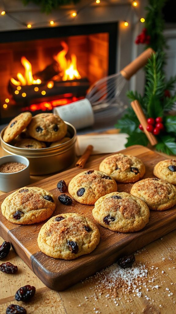 festive rum raisin cookies