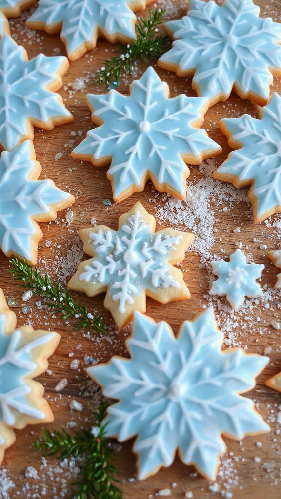 festive snowflake sugar cookies