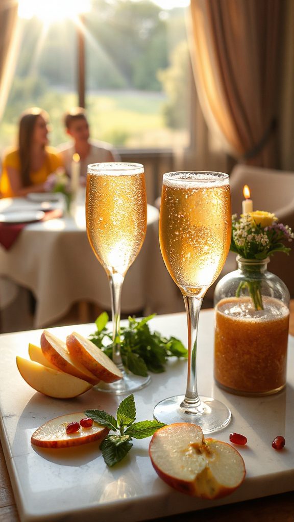 festive sparkling apple cider