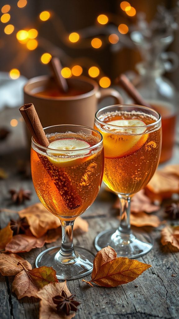 festive sparkling apple cocktail