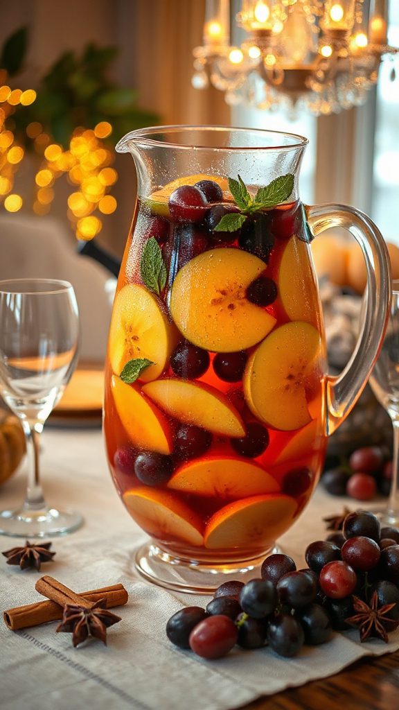 festive sparkling apple sangria