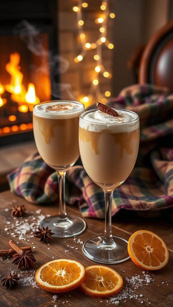 festive sparkling clove eggnog