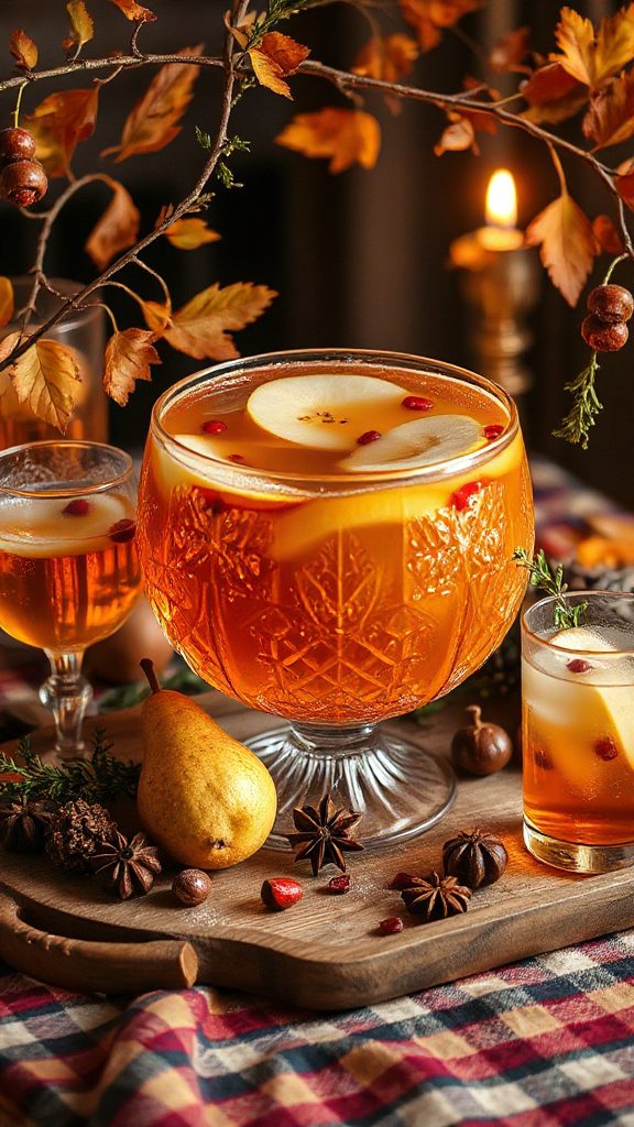 festive sparkling pear punch