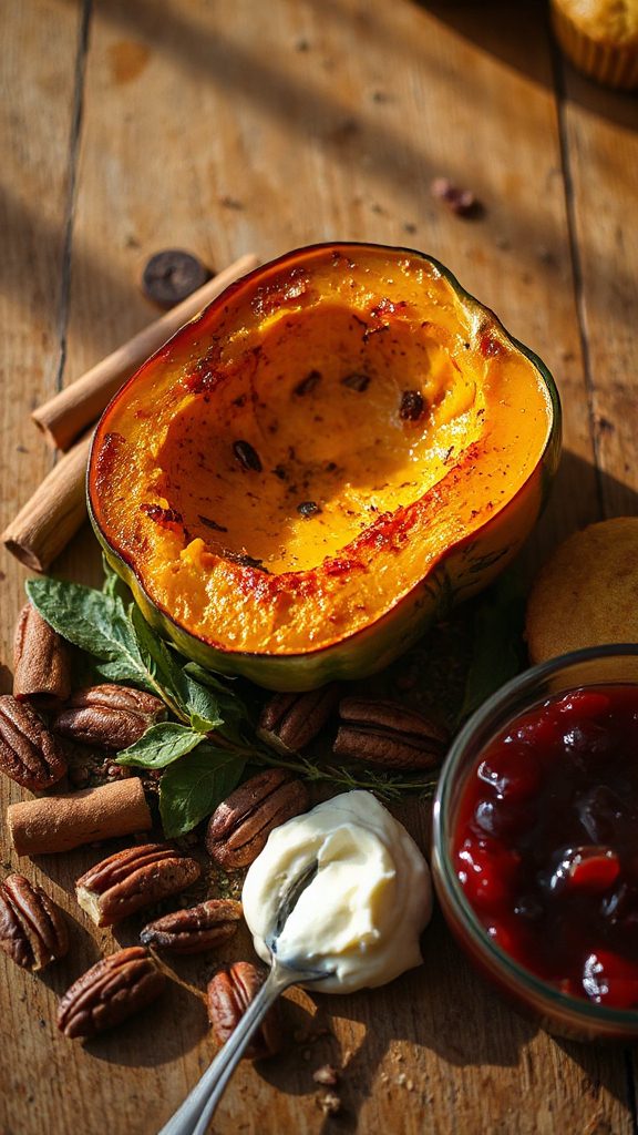 festive spiced acorn squash