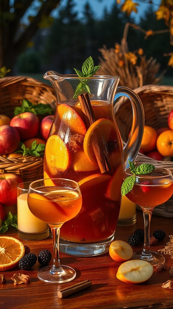 festive spiced apple sangria