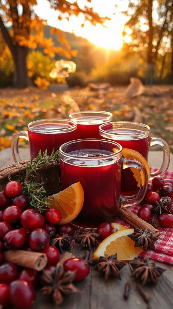 festive spiced cranberry beverage